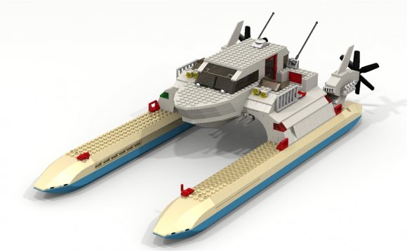 Lego Racing Boat LDD Render by