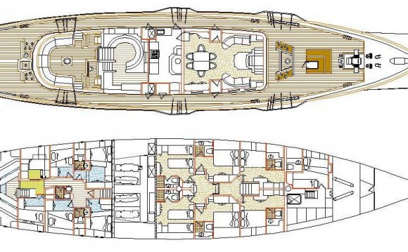 Sailing ship layout