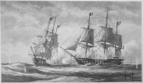 Constellation, 1798. 38-gun frigate. Fight with L'Insurgente with France, February 1799