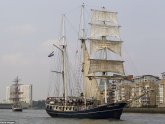 Old wooden sailing ships